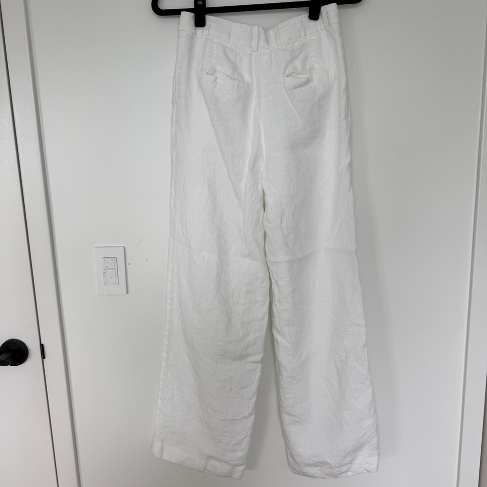 Babaton White Linen Trousers - Picture 4 of 6